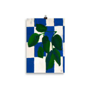 Checkered greenery -  Art print